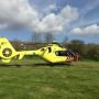 Lifeliner1 land in de achtertuin. #delft 