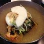 江南で食べた冷麺。シャーベットで埋め尽くされてる。美味！