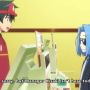 Seriously… Blue hair, parted in the middle, “antenna” hair on the forehead, chin length cut…but… How tall is he? ^^;; 
