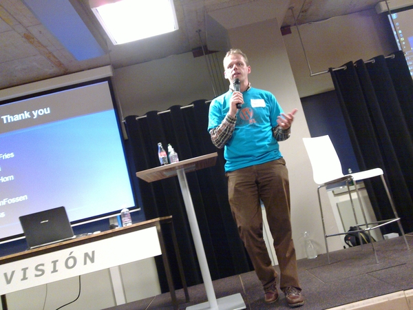 Erno bedankt de WordPress community