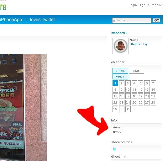 the amount of views of your Mobys, the tool you used and the location  is now shown on the site!
