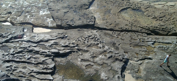 Looking down