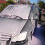 Pink snow foam 
Cherry smell 
#lazytaxicleaning

