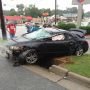 High speed driver lost control & struck car in my bank's drive thru as I was pulling up. I'm okay. Crazy.
