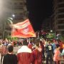 Así está ahora mismo la plaza de la Constitución de Badajoz. #Atleti