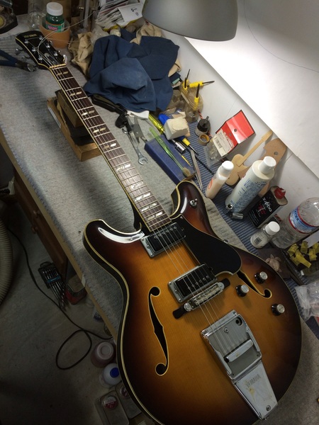 YAMAHA SA-50 セミアコのメンテナンス | ギターの音が聴こえたら。