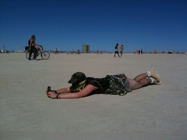 working her ass off for #flabber #burningman