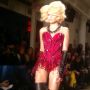 On fire red hot encrusted corset by The Blonds #nyfw fw13