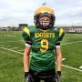 My son Jace's first tackle football game today (I've been keeping him in Flag for 2 yrs)