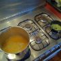 maling soup for Mika who is not feeling too well...