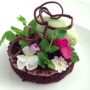 New Topolo Dessert! Chocolate-caramel cake, hoja santa ice cr, chocolate-mint espuma, cocoa "soil," buds & leaves