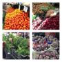 Sta Monica Farmers Mkt: stunning citrus (freemonts!), potatoes, greens (including quelites!) & baby purple artichokes