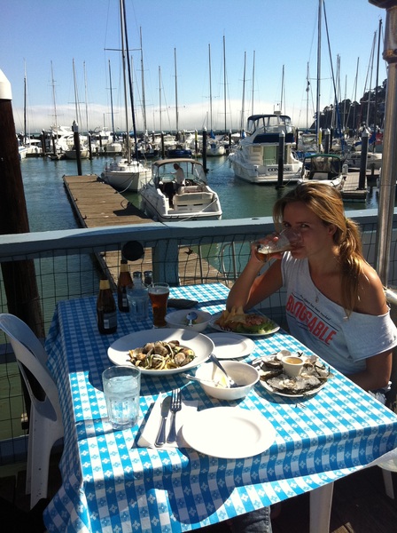 lunch at Sam's cafe - Tiburon