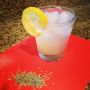 Lavender lemonade - homemade lavender syrup,  a splash of soda and @rndhousespirits gin, straight from boulder! 