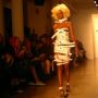White leather belts dress by Raina Belts for The Blonds #NYFW