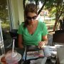 Last breakfast sandwhich & smoothie for @kbrownokc at The GreenBean in TCI. #wifi #bageleggbaconcheese