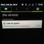 Aahhh!!! Sterf Android... Welke gek stopt er nu maar 148MB aan space in zo een ding #Android #HTC #Desire