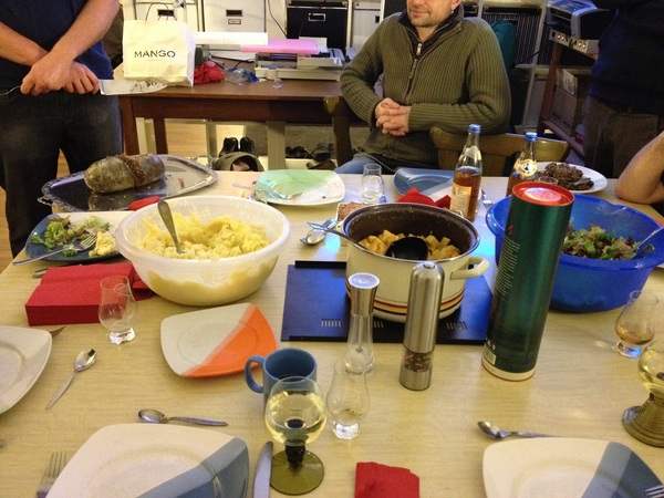 traditional #haggis with Arran Malt 14 years & poems by #Burns #burnsnight in Bamberg